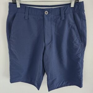 Under Armour UA Loose Heatgear Golf Shorts Navy Blue Mens 32x11